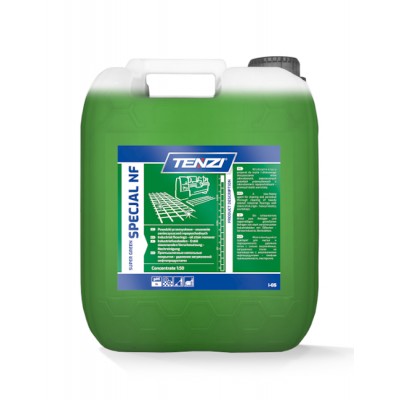 Profesionalus riebaluotų ir naftos kilmės produktais išteptų grindų valiklis "Super Green Specjal NF" 5 ltr
